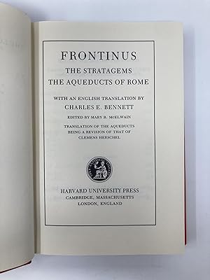 Frontinus: Stratagems. Aqueducts of Rome. (Loeb Classical Library No. 174): Frontinus