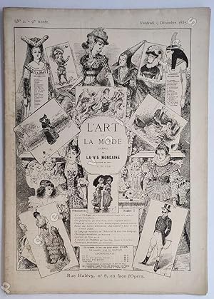 "L'Art et la Mode". Journal de la vie mondaine. Rédacteur en chef H. de Hem. 23 Octobre 1886 ( N°...