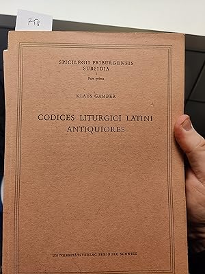 Bild des Verkufers fr Codices liturgici latini antiquiores / 1 zum Verkauf von Koinonia-Oriens Bookseller