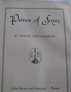 Imagen del vendedor de Prince of Foxes a la venta por Friends of Johnson County Library