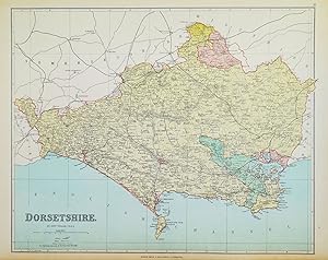 Antique Map DORSET, Edward Weller Original c1870