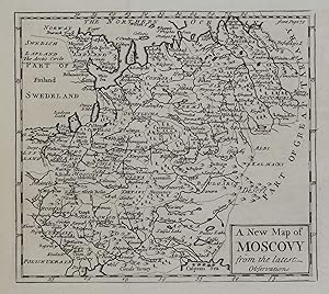 Antique Map RUSSIA, MOSCOVY, John Senex original 1749