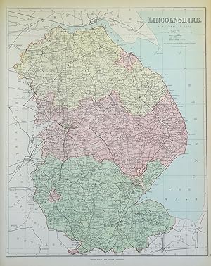 Antique Map LINCOLNSHIRE, Edward Weller c1870