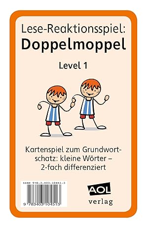 Bild des Verkufers fr Lese-Reaktionsspiel: Doppelmoppel Level 1 zum Verkauf von moluna