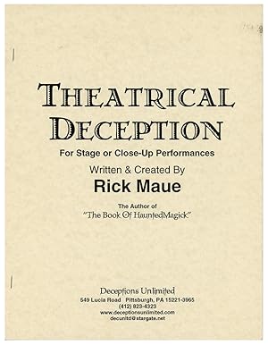 Imagen del vendedor de Theatrical Deception (Inscribed and Signed) a la venta por Quicker than the Eye