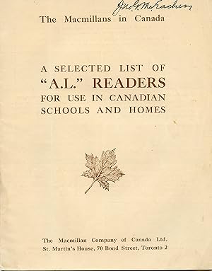 A Selected List of "A.L." Readers For Use in Canadian Schools and Homes