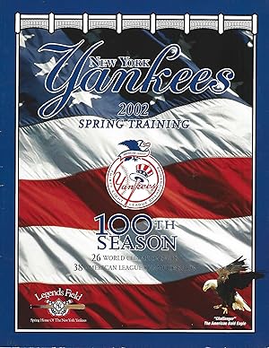 Imagen del vendedor de New York Yankees 2002 Spring Training Program 100th Season a la venta por Warren Hahn