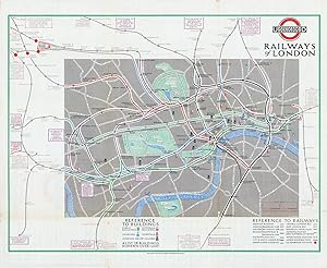 Image du vendeur pour 1924 Original Vintage BETTS' UNDERGROUND RAILWAYS OF LONDON British Empire MAP mis en vente par Antique Paper Company