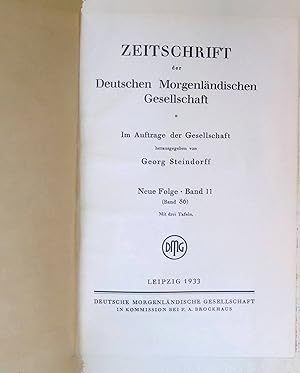 Seller image for Neue Forschungen in Syrien und Palstina : in - Zeitschrift der Deutschen Morgenlndischen Gesellschaft : N. F., Bd. 11 (Band 86). for sale by books4less (Versandantiquariat Petra Gros GmbH & Co. KG)