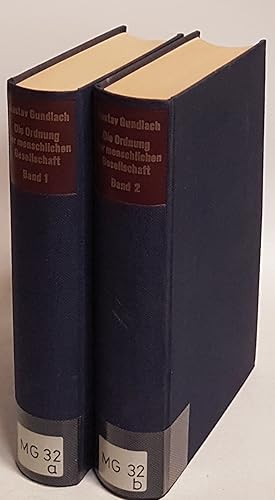 Bild des Verkufers fr Die Ordnung der menschlichen Gesellschaft (2 Bnde KOMPLETT) zum Verkauf von books4less (Versandantiquariat Petra Gros GmbH & Co. KG)