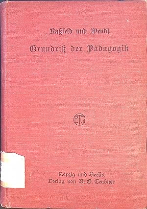 Image du vendeur pour Grundri der Pdagogik fr Lehrerinnen-Bildungsanstalten und zum Selbstunterricht. mis en vente par books4less (Versandantiquariat Petra Gros GmbH & Co. KG)