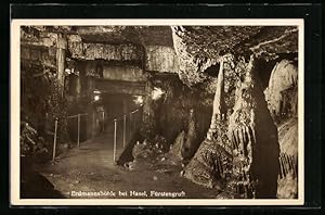 Ansichtskarte Erdmannshöhle, Blick in die Fürstengruft