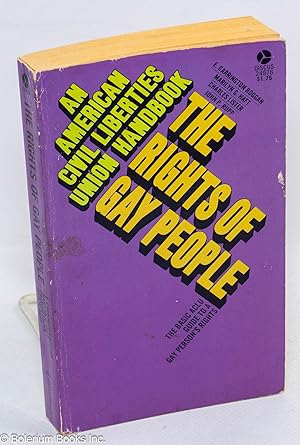 Imagen del vendedor de The Rights of Gay People: the basic ACLU guide to a gay person's rights a la venta por Bolerium Books Inc.