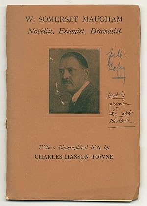 Image du vendeur pour W. Somerset Maugham: Novelist, Essayist, Dramatist mis en vente par Between the Covers-Rare Books, Inc. ABAA