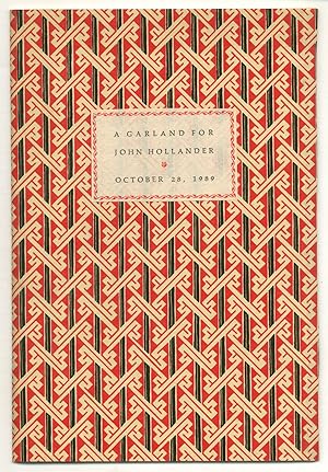 Seller image for A Garland for John Hollander, October 28, 1989 for sale by Between the Covers-Rare Books, Inc. ABAA