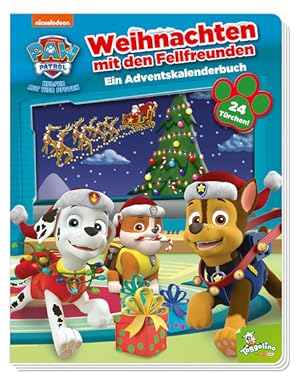Seller image for PAW Patrol: Weihnachten mit den Fellfreunden - Ein Adventskalenderbuch: Pappbilderbuch mit 24 Klappen for sale by Express-Buchversand