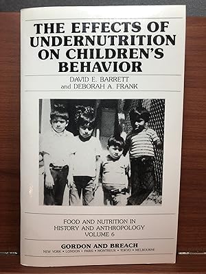 Seller image for The Effects of Undernutrition on Children's Behavior for sale by Rosario Beach Rare Books