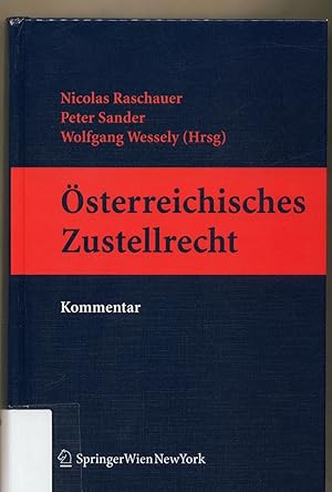 Immagine del venditore per sterreichisches Zustellrecht - Kommentar venduto da avelibro OHG