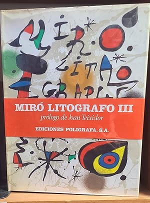 Imagen del vendedor de JOAN MIRO LITOGRAFO III 1964-1969 a la venta por Books on the Boulevard