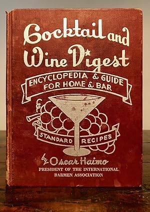 Cocktail and Wine Digest Encyclopedia & Guide for Home & Bar - Hardcover with Vintage Miniature B...