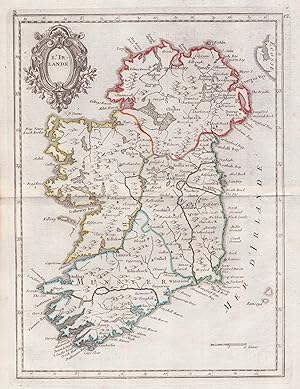 "L'Irlande" - Ireland Great Britain Dublin Waterford Karte map