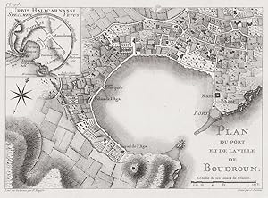 Immagine del venditore per Plan du Port et de la Ville de Boudroun" - Bodrum Mugla Province Turkey Trkei plan Karte map venduto da Antiquariat Steffen Vlkel GmbH