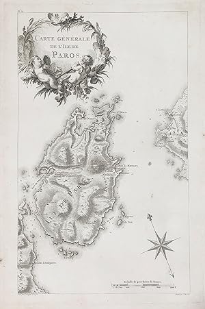 Immagine del venditore per Carte generale de l'Ile de Paros" - Paros island Insel Greece Griechenland Karte map venduto da Antiquariat Steffen Vlkel GmbH