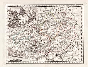 "Le Marquisat de Moravie" - Mähren Moravia Czech Tschechien Karte map