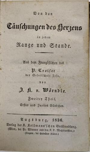 Imagen del vendedor de Von den Tuschungen des Herzens in jedem Range und Stande. Zweiter Theil. a la venta por Antiquariat Bookfarm