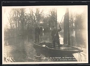 Carte postale Neuilly, Crue de la Seine 1910, Bd. Richard Wallace