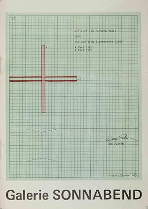 Dan Flavin, 29 octobre 1970, Galerie Sonnabend