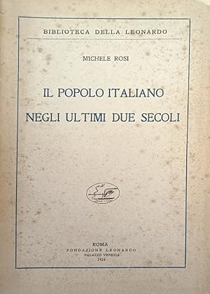 Seller image for IL POPOLO ITALIANO NEGLI ULTIMI DUE SECOLI for sale by libreria minerva