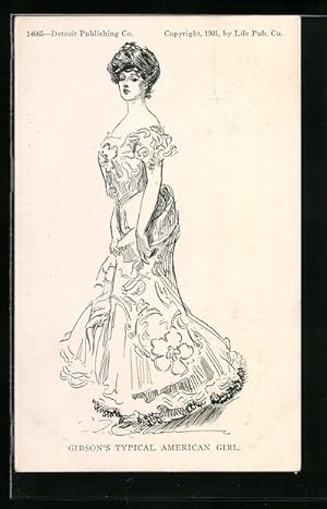 Image du vendeur pour Knstler-Ansichtskarte Charles Dana Gibson: Typical American Girl mis en vente par Bartko-Reher