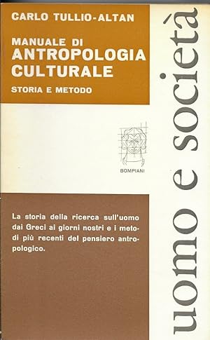 Bild des Verkufers fr Manuale di antropologia culturale zum Verkauf von MULTI BOOK