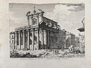 VEDUTA DEL TEMPIO DI ANTONINO E FAUSTINA IN CAMPO VACCINOJ. C. J. Friedrich secundum Piranesi,