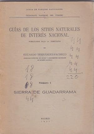 Imagen del vendedor de Guias de los sitios naaturales de interes nacional .Nmero 1 .Sierra de Guadarrama a la venta por LIBRERA GULLIVER