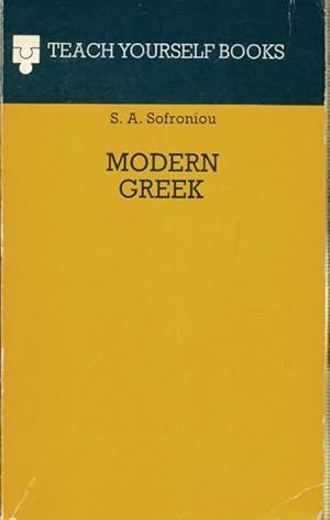 Imagen del vendedor de Modern greek ty - Sofranios-Agathocli-Sofroniou a la venta por Book Hmisphres