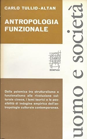 Bild des Verkufers fr Antropologia funzionale zum Verkauf von MULTI BOOK