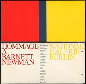 Hommage a Barnett Newmann. Nationalgalerie Berlin. (Vorwort von Dieter Honisch). Gestaltet von Wo...