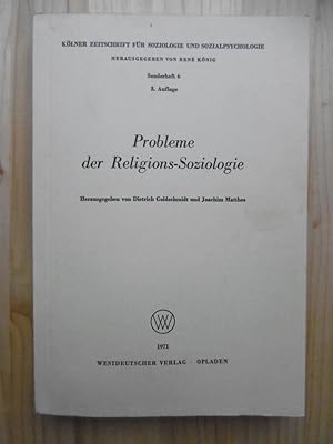 Bild des Verkufers fr Probleme der Religions-Soziologie. zum Verkauf von Antiquariat Steinwedel