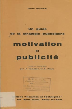 Seller image for Motivation et publicit? - Pierre Martineau for sale by Book Hmisphres