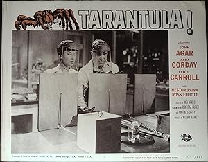 Imagen del vendedor de Tarantula! Lobby Card #8 1955 Leo G. Carroll and Mara Corday conducting tests! a la venta por AcornBooksNH