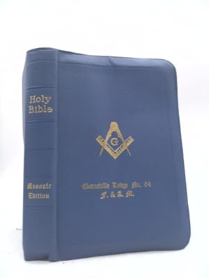 Seller image for The Holy Bible: The Great Light in Masonry (Containing the Old and New Testaments) KJV (Imitation Blue Leather) for sale by ThriftBooksVintage