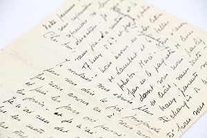 Touchante lettre autographe signée à propos de l'amitié que Renée et Louis Guilloux, encore conva...