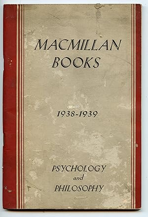 Seller image for New and Standard Books for Colleges and Universities: Psychology, Philosophy, Logic and Ethics, 1938-1939 for sale by Attic Books (ABAC, ILAB)