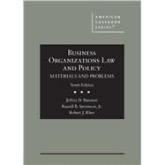 Image du vendeur pour Business Organizations Law and Policy(American Casebook Series) mis en vente par eCampus