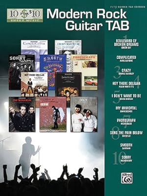 Modern Rock Guitar Tab: 10 for $10 Sheet Music Series (Easy Guitar Tab Edition)