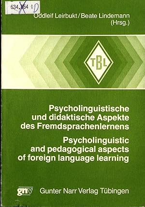 Seller image for Psycholinguistische und didaktische Aspekte des Fremdsprachenlernens - Psycholinguistic and pedagogical aspects of foreign language learning Band 377 for sale by avelibro OHG