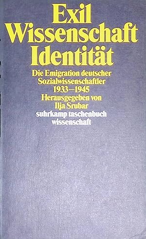 Bild des Verkufers fr Exil Wissenschaft Identitt: Die Emigration deutscher Sozialwissenschaftler 1933 bis 1945. (Nr. 702) zum Verkauf von books4less (Versandantiquariat Petra Gros GmbH & Co. KG)