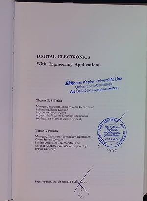 Imagen del vendedor de Digital Electronics: With Engineering Applications. Prentice-Hall Series in Computer Applications in Electrical Engineering a la venta por books4less (Versandantiquariat Petra Gros GmbH & Co. KG)